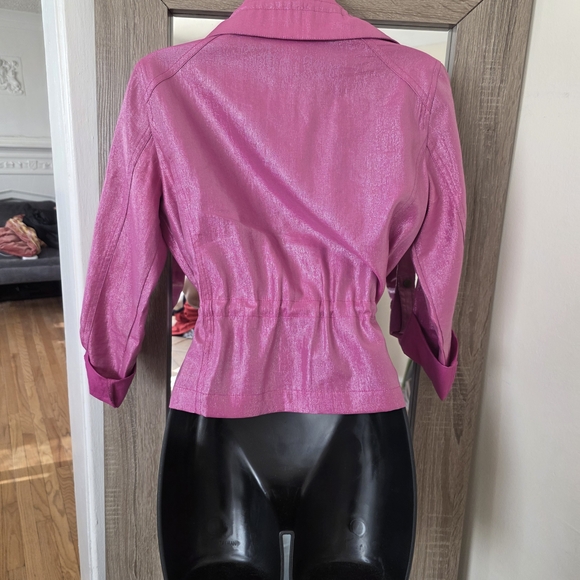 ☆Ruby Rd. Shimmering Pink Utility Jacket☆ - Picture 5 of 8